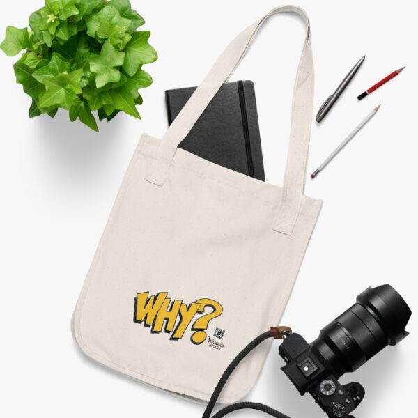 WHY? Organic Canvas Tote Bag: Creativity in Every Carry - Image 3