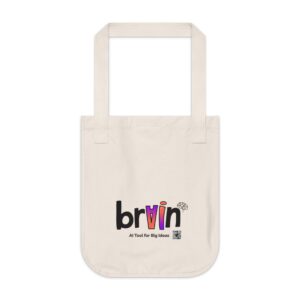 brAIn Organic Canvas Tote Bag: Carry Creativity with Confidence