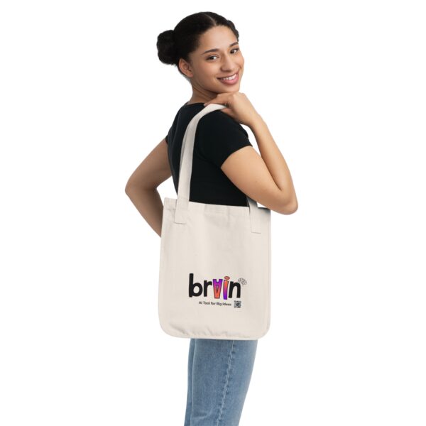 brAIn Organic Canvas Tote Bag: Carry Creativity with Confidence - Image 4